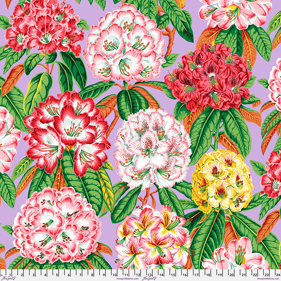 Kaffe Fassett Collective - Rhododendrons Lavender PWPJ124.LAVENDER puuvillakangas