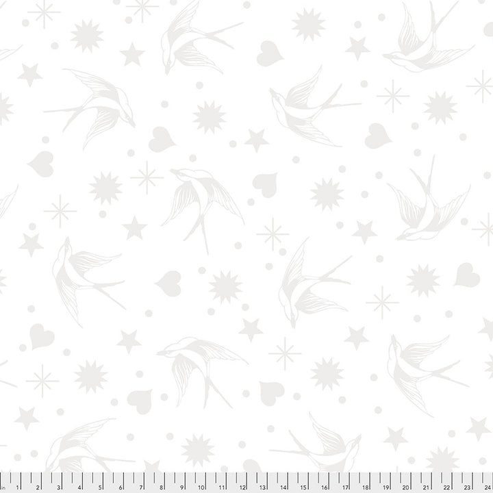Tula Pink Linework Fairy Flakes Paper puuvillakangas