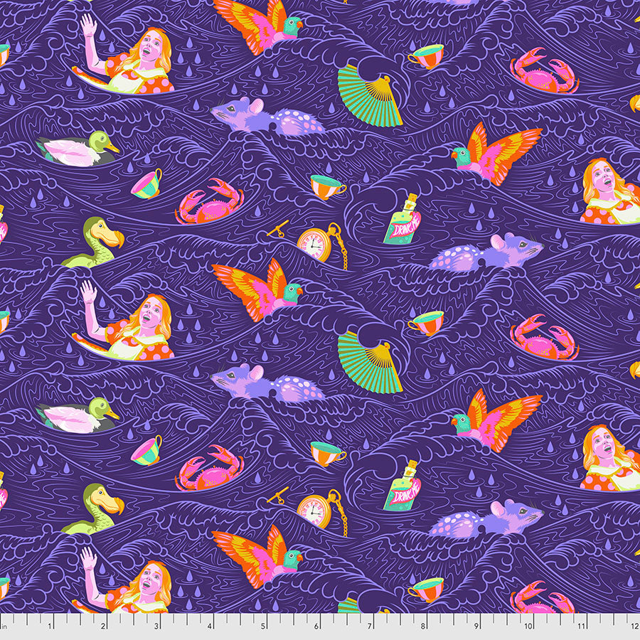 Tula Pink, CuriouserCuriouser, Sea of Tears PWTP162DAYDREAM puuvillakangas