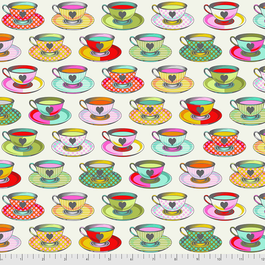 Tula Pink, CuriouserCuriouser, Tea Time PWTP163SUGAR puuvillakangas
