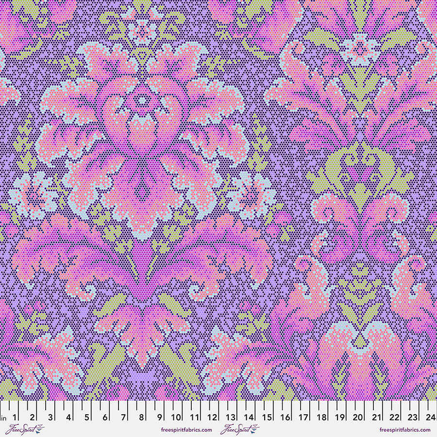 Tula Pink, Parisville (Deja Vu) - Damask Dot - Violet PWTP189.VIOLET puuvillakangas