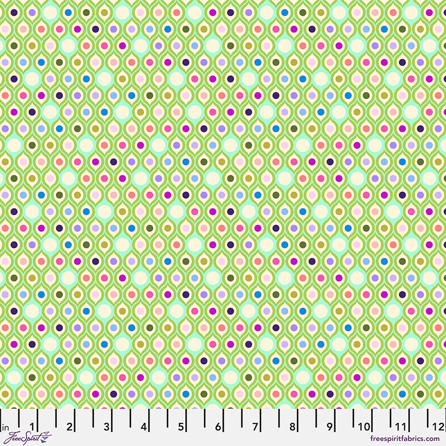Tula Pink, Parisville (Deja Vu) - Eye Drops - Mint PWTP192.MINT puuvillakangas