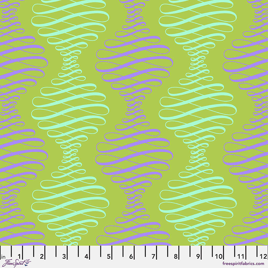 Tula Pink, Parisville (Deja Vu) - Spencer Stripe - Pistachio PWTP194.PISTACHIO puuvillakangas