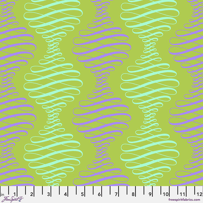 Tula Pink, Parisville (Deja Vu) - Spencer Stripe - Pistachio PWTP194.PISTACHIO puuvillakangas