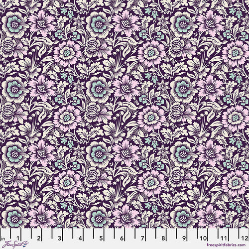 Tula Pink, Nightshade (Deja Vu) - Mini Spider Blossom - Nerium PWTP211.NERIUM puuvillakangas