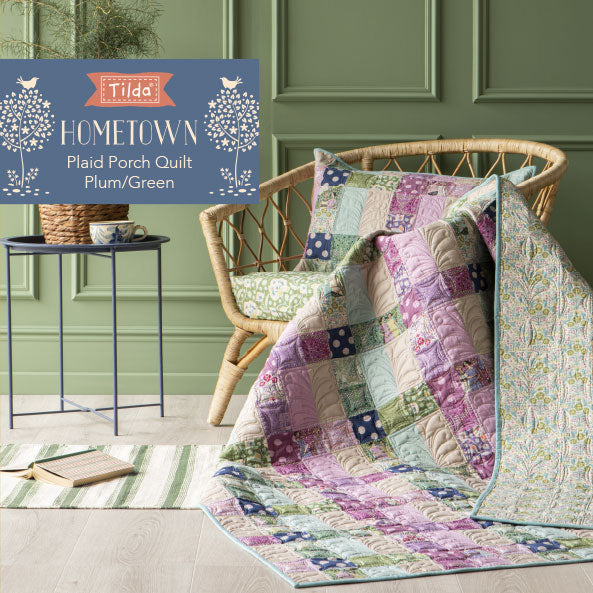 Tilda, Hometown, Plaid Porch Quilt Pattern, tilkkutyöohje, ILMAINEN