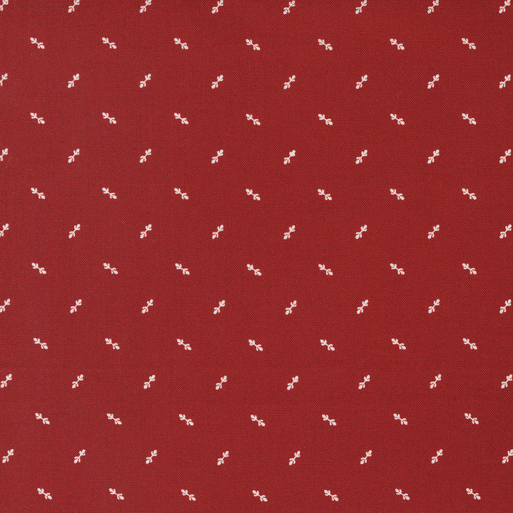 Primitive Gatherings Red and White Gatherings 49197-14 Crimson Sweet Pea -puuvillakangas, syvänpunainen kuosi, 100% puuvillaa, leveys ~110 cm