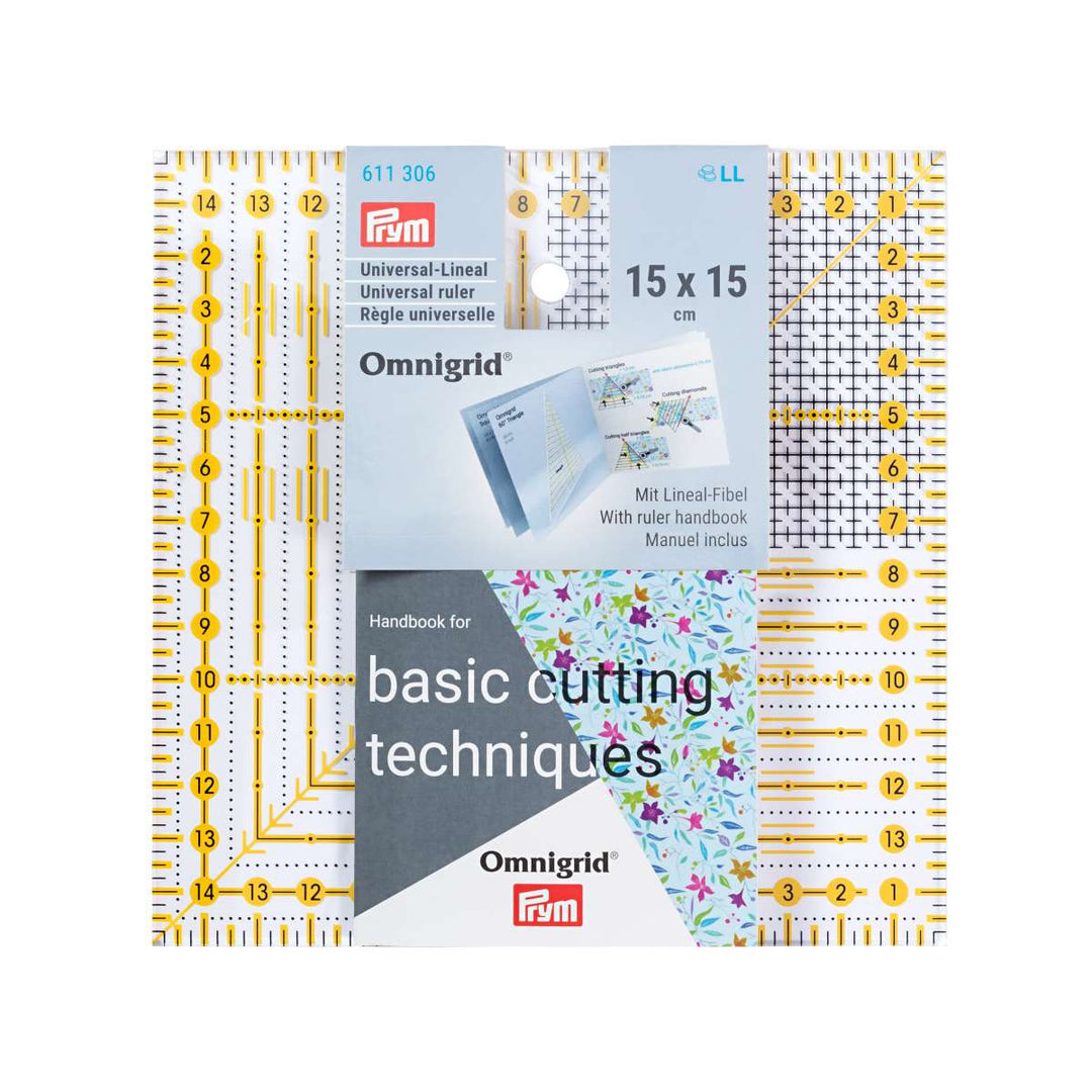 Prym Omnigrid Universal viivain 15 x15 sentti