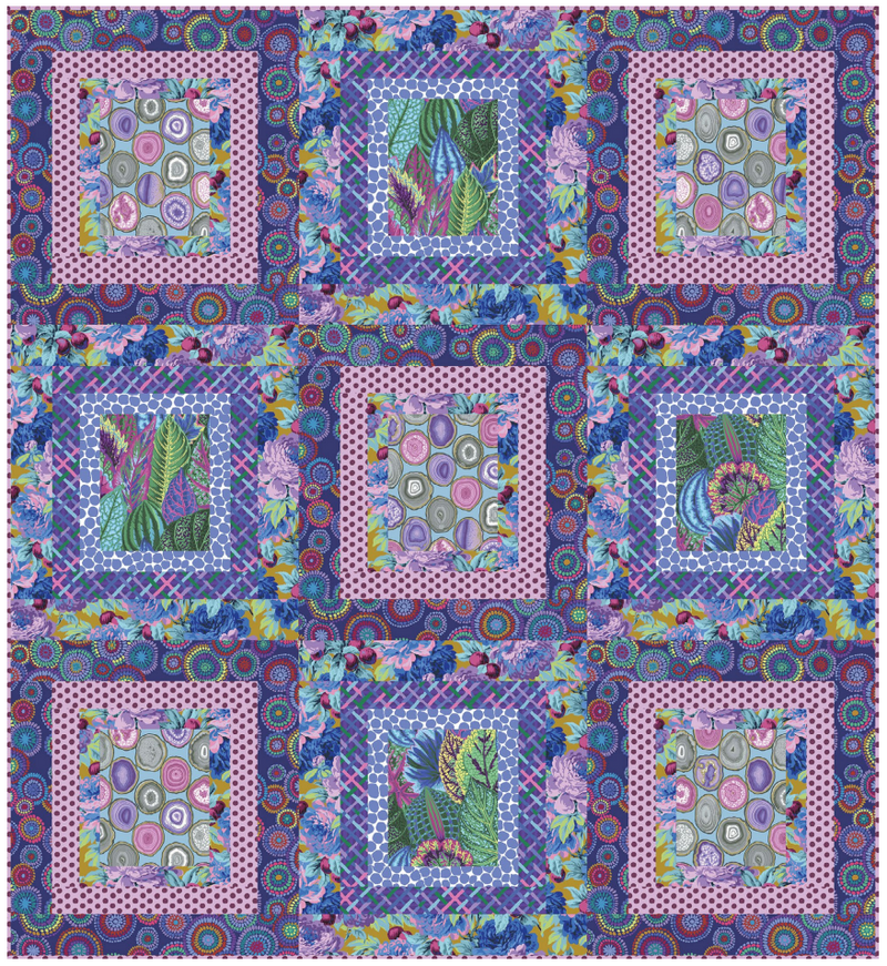 Purple Ripples tilkkutyöohje, Kaffe Fassett ILMAINEN