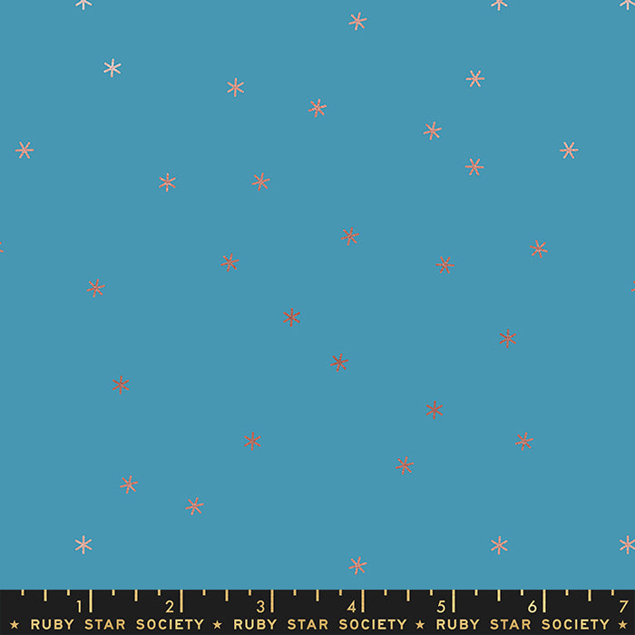 Ruby Star Society, Spark RS0005-40M Metalic Vintage Blue puuvillakangas