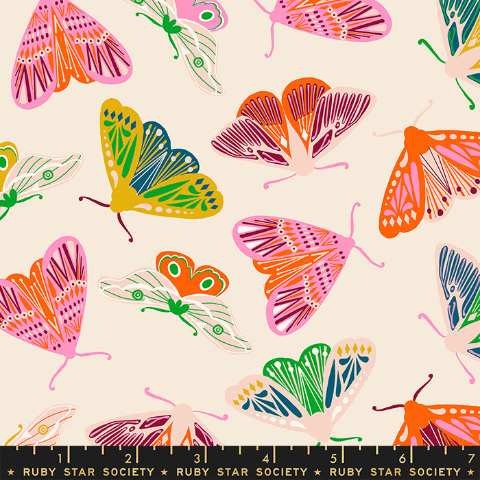 Ruby Star Society, Flowerland RS0068-11 Fluttering Novelty Natural puuvillakangas