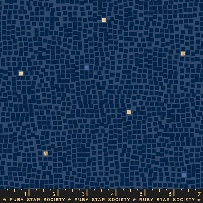 Ruby Star Society, Jolly Basics RS1046-18M Metallic Navy puuvillakangas