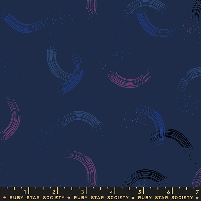 Ruby Star Society, Twirl RS2065-19 Navy cotton fabric