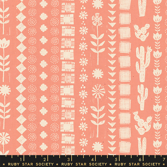 Ruby Star Society, Heirloom, Garden Rows Melon RS4023-12 valkaisematon puuvillakangas