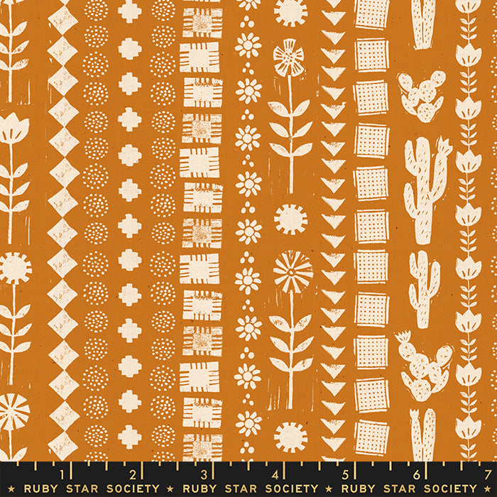 Ruby Star Society, Heirloom, Garden Rows Earth RS4023-16 valkaisematon puuvillakangas