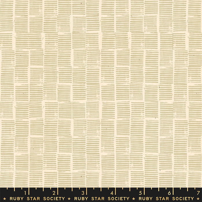 Ruby Star Society, Heirloom, Stripe Stamp Khaki RS4029-11 valkaisematon puuvillakangas