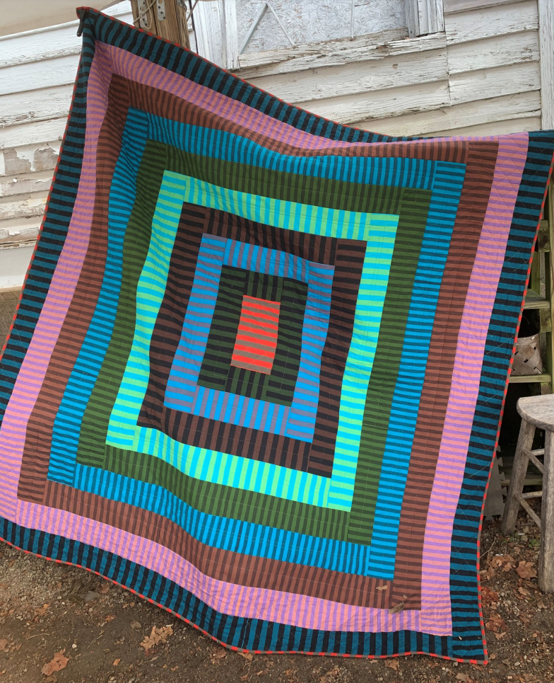 Shot Striped Frames Quilt - Kaffe Fassett tilkkutyöohje ILMAINEN