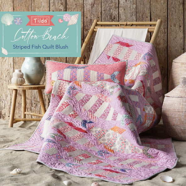 Tilda Cotton Beach - Striped Fish Quilt Pattern, tilkkutyöohje, ILMAINEN