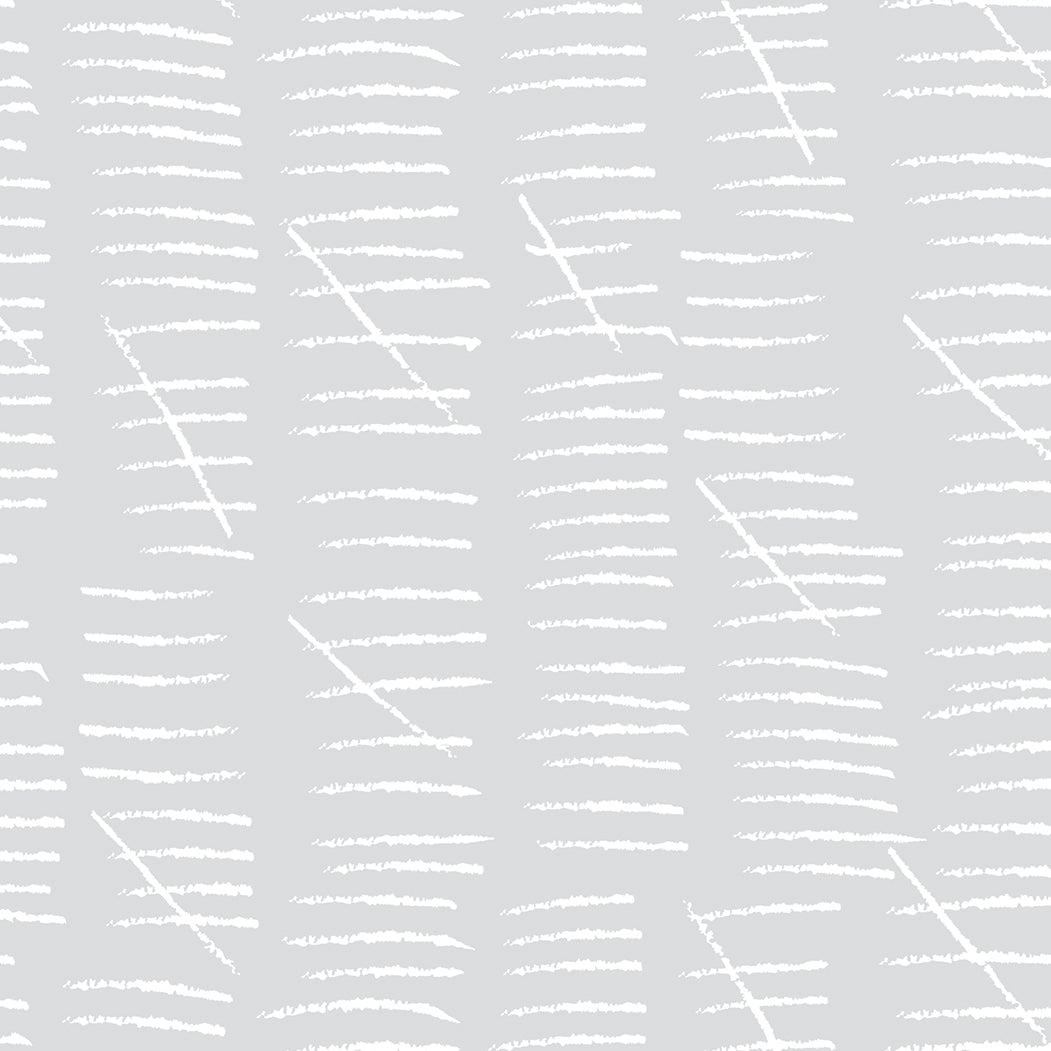 Moda-kankaiden Whispers-kokoelman Hash Marks Zen Grey -kuvioinen 100% puuvillakangas, suunnittelija Studio M, sopii tilkkutöihin ja käsitöihin.