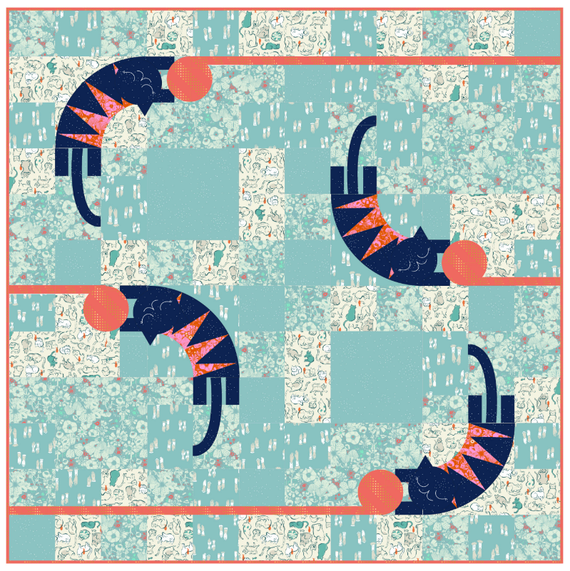 The Cat Lady Quilt tilkkupeitto-ohje ILMAINEN Media 1 of 2