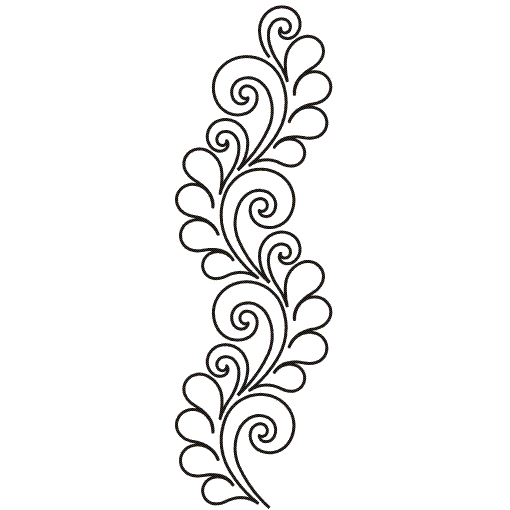 Q-Stencil Deja Vu Border UEW555 4" 10cm -tikkauskuvion piirtokaavain sapluuna