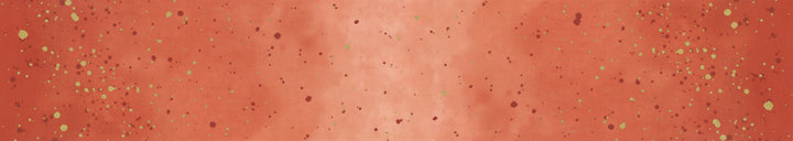 Lähikuva V&Co Ombre Galaxy Metallic Persimmon 10873-216M -puuvillakankaasta, jossa on metallinhohto ja liukuvärjäys, oranssi.