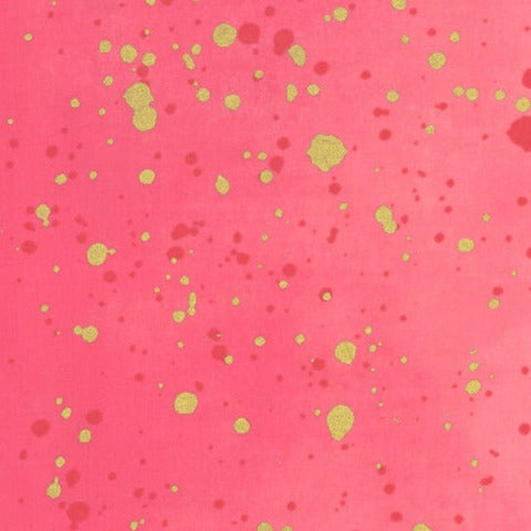 Lähikuva V&Co Ombre Galaxy Metallic Popsicle 10873-226M -puuvillakankaasta, jossa on metallinhohto ja liukuvärjäys, vaaleanpunainen.