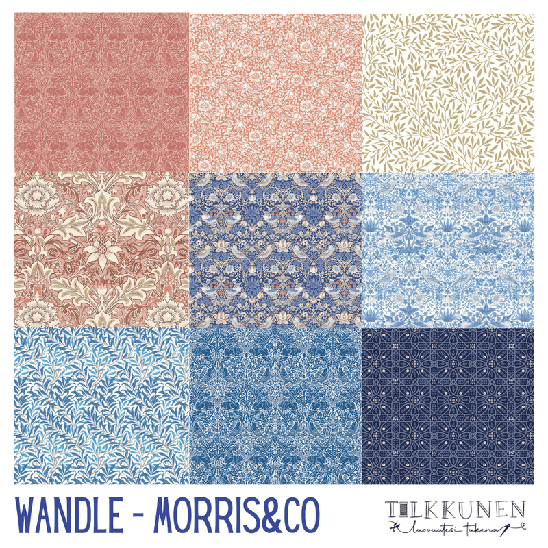 Morris&Co. Wandle puuvillakangas nippu