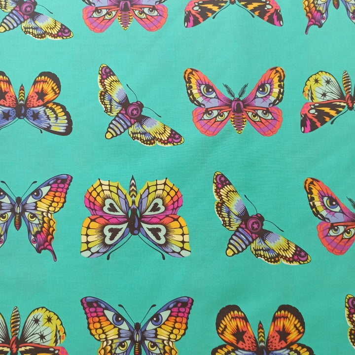 Tula Pink, Daydreamer, Butterfly Hugs Lagoon PWTP171.LAGOON puuvillakangas