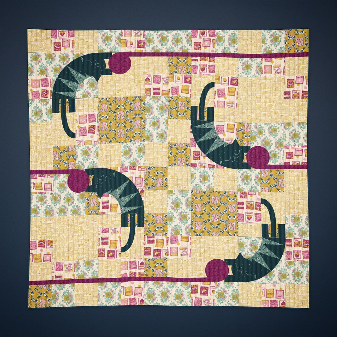 The Cat Lady Quilt tilkkupeitto-ohje ILMAINEN