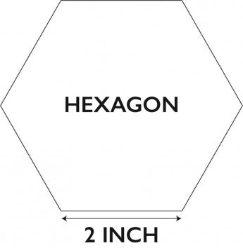 Hexagon 100x2 inch, kuusikulmio-malline paperia