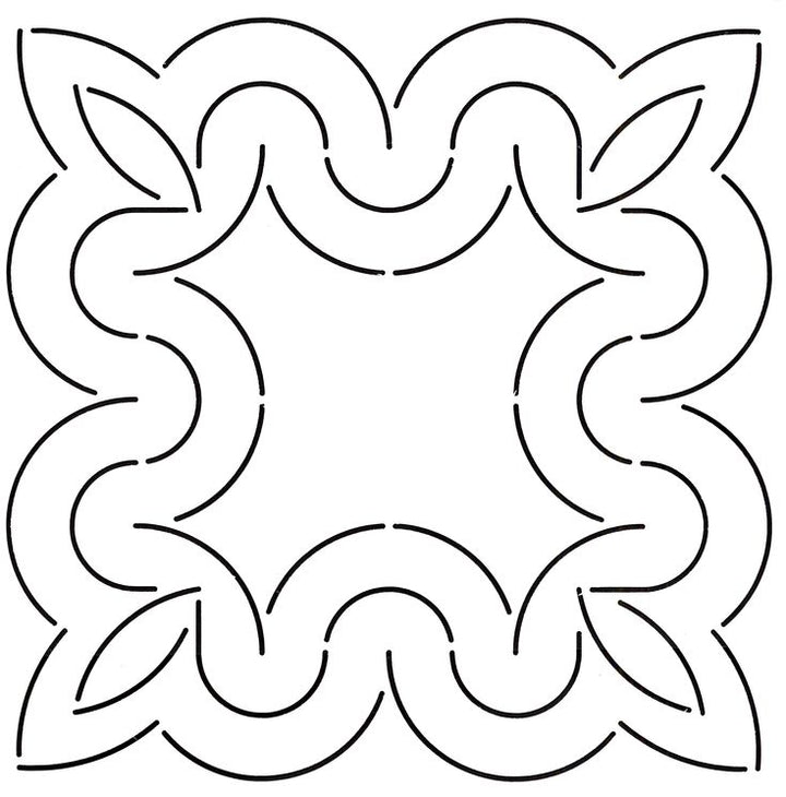 Q-Stencil Curves Block EK004 9" -tikkauskuvion piirtokaavain sapluuna