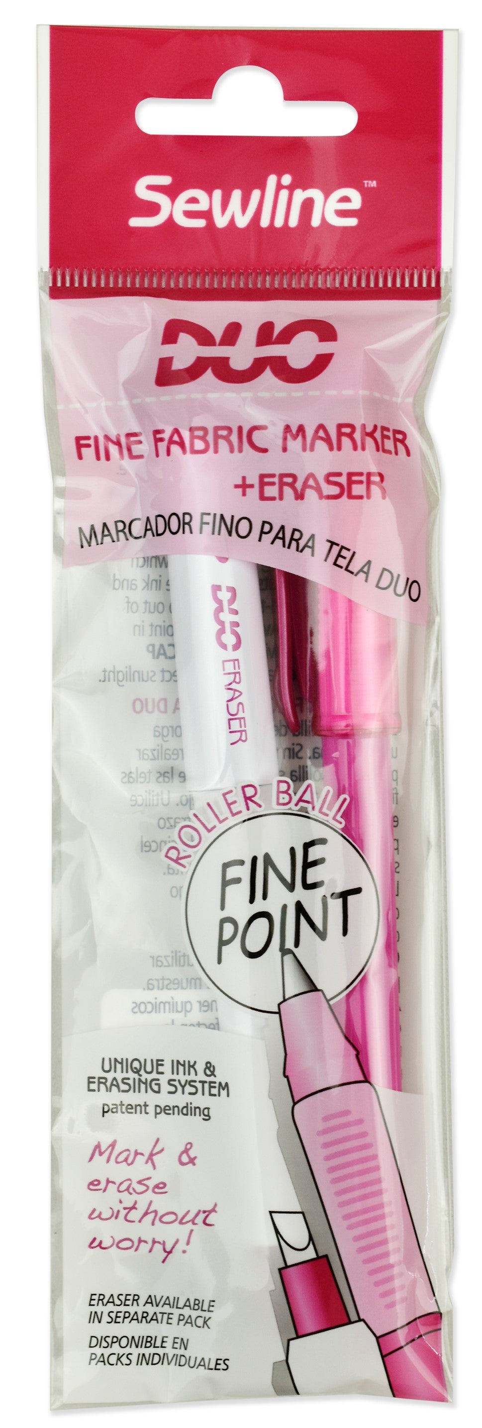 Sewline Duo Marker-Eraser Fine ohut merkkaus- ja poispyyhintäkynäsetti FAB50050