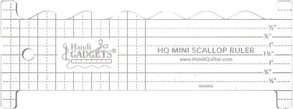 Handi Quilter, Mini Scallop Ruler - konetikkaus viivain