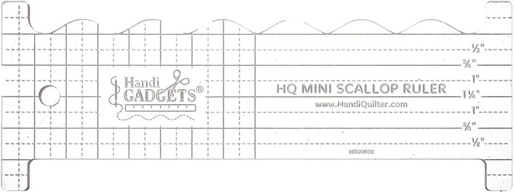 Handi Quilter, Mini Scallop Ruler - konetikkaus viivain