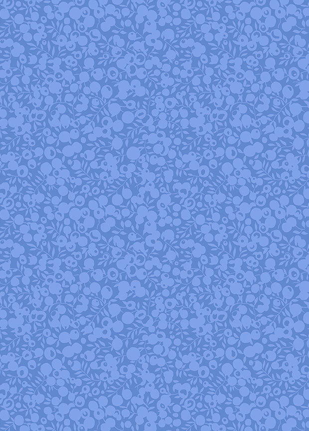 Wiltshire Shadow - 04775697Z Cornflower puuvillakangas Liberty Wiltshire Shadow - Cornflower puuvillakangas, sininen marja- ja lehtikuosi.