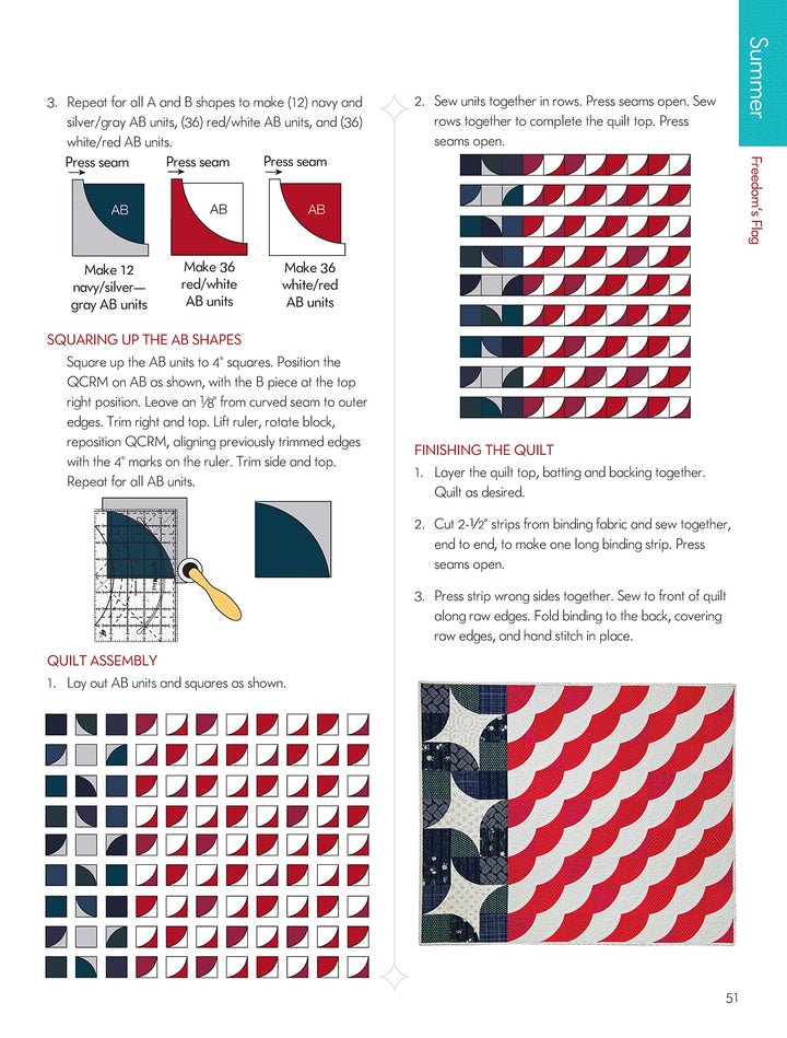 Mini Wonderful Curves: 16 Seasonal Quilt Projects Using the QCR Mini Patterns for Wall Hangings Runners, & Quilts