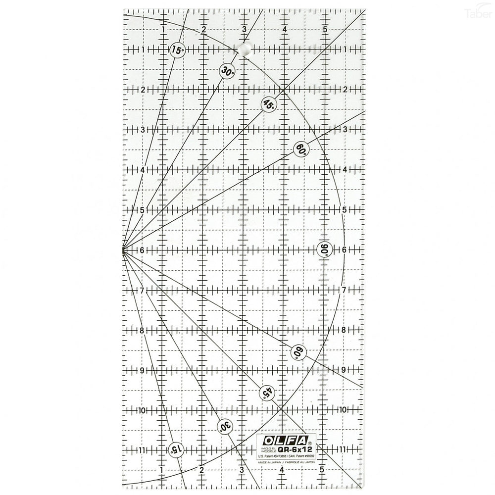 Olfa Frosted QR-6X12 viivain 6x12Inch