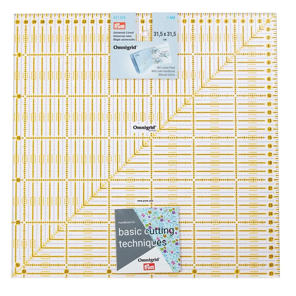 Prym Omnigrid Universal viivain 31.5x31.5 sentti