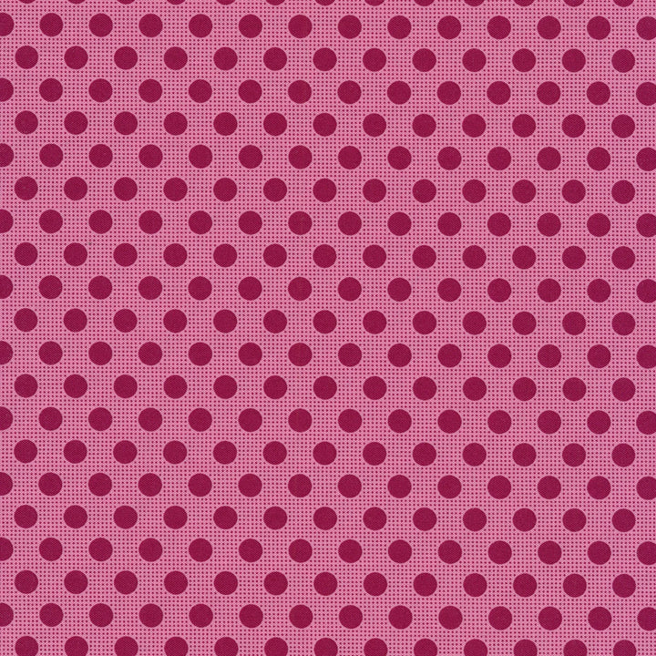 Tilda Medium Dots - 130010 Maroon puuvillakangas