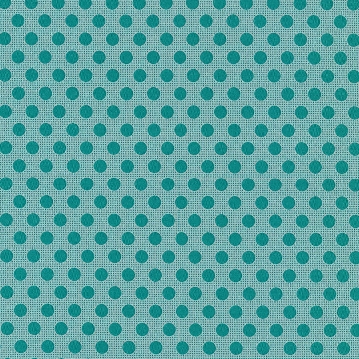 Tilda Medium Dots - 130030 Dark Teal puuvillakangas