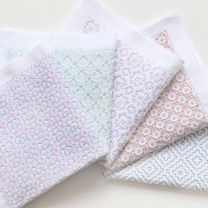 Sashiko-lankasetti Awai-iro – A1–A5 pastellisävyt (5 x 40m)