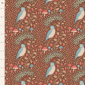 Tilda, Hibernation - Sleepybird Pecan 100533 puuvillakangas