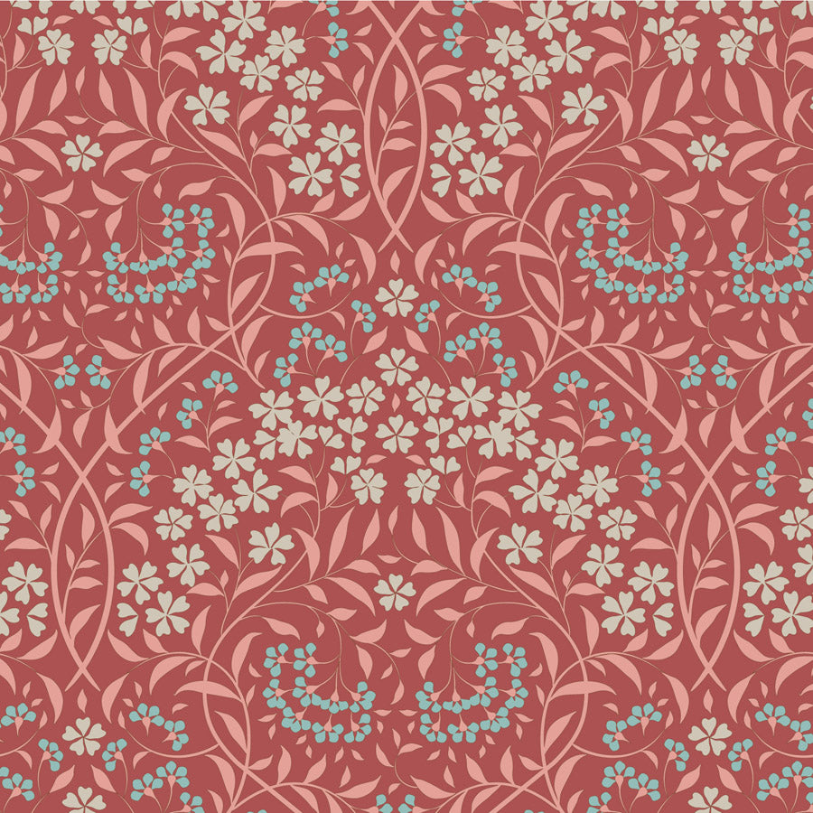 Tilda - Sanctuary FQ Bundle Maroon/Rhubarb Cotton Fabrics