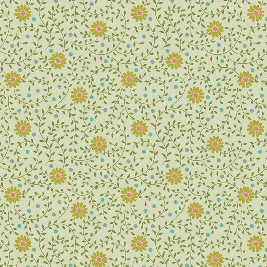 Tilda - Sanctuary FQ bundle of Green/Grey cotton fabrics