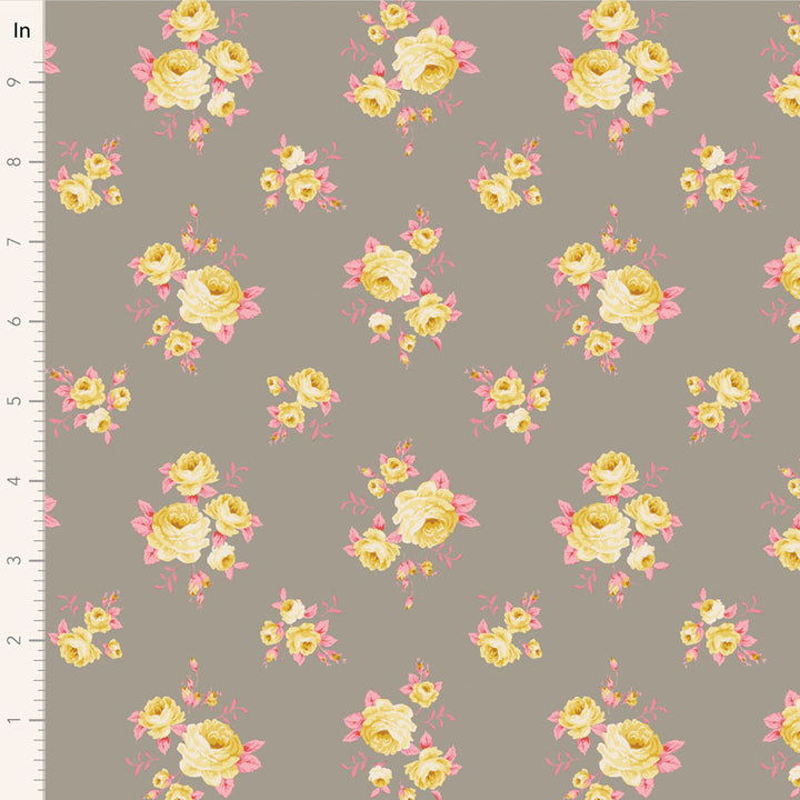 Tilda - Sunday Brunch 100589 Mille Grey cotton fabric