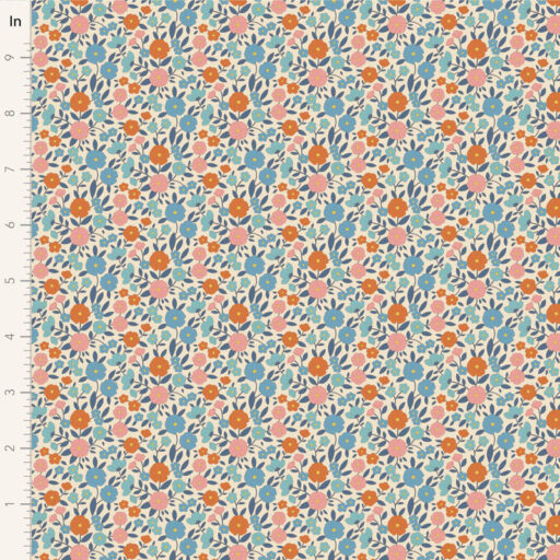 Tilda - Wallflower Fat Quarter Bundle Blue Cotton Fabrics