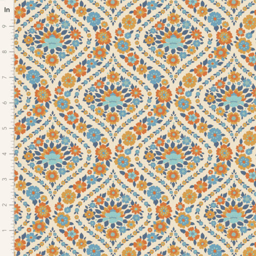 Tilda - Wallflower Fat Quarter Bundle Blue Cotton Fabrics