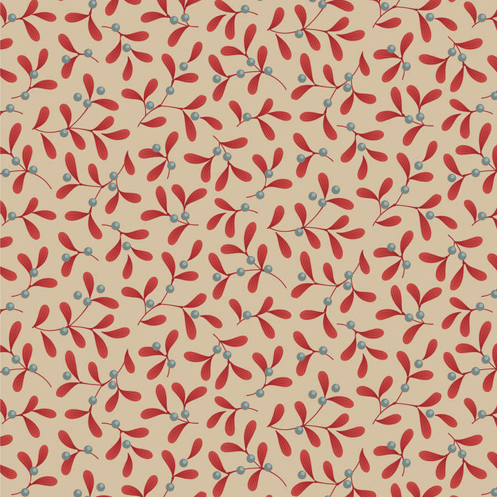 Tilda - Merry Little Christmas Red Fat Quarter Bundle, 5 bomullstyger
