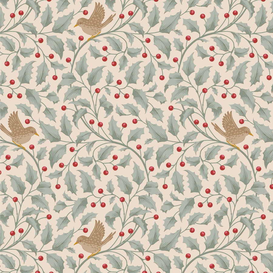 Tilda - Merry Little Christmas ljusblå Fat Quarter-paket, 5 st bomullstyger